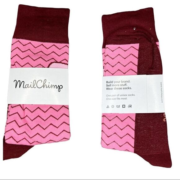 Mailchimp Collectable Socks in Pink and Berry - Picture 2 of 5